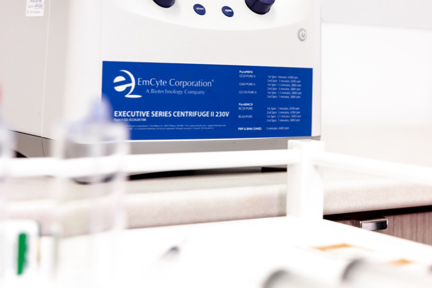 PRP (Platelet-Rich Plasma) facial procedure being performed.